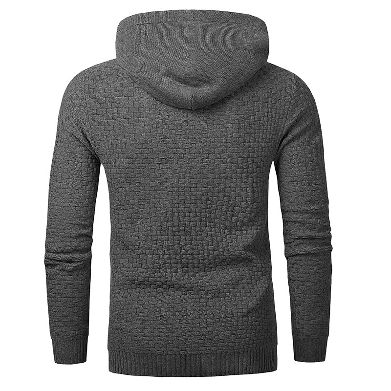 Gray textured hoodie on a white background